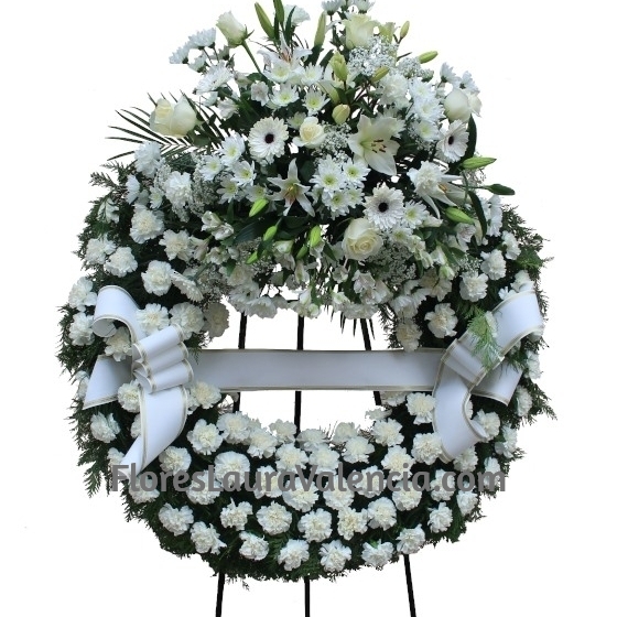 Corona Funeraria Blanca
